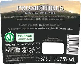 Birra artigianale PROMETHEUS - IMPERIAL STOUT - <b>12 bottiglie - 37,5 cl </b> - BIRRIFICIO DELL'ETNA-LINEA PREMIUM
