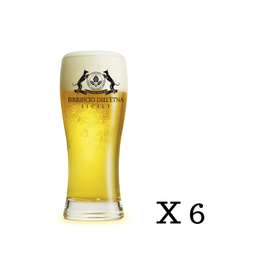 Birra artigianale - <b> in confezione regalo - 75 cl </b> - 1 POLYPHEMUS - ITALIAN GRAPE ALE con mosto di Nerello mascalese + 1 HERACLES - BLONDE ALE con Pistacchio Verde di Bronte D.O.P. + set 6 bicchieri BAVARIA 20 CL logo nero - BIRRIFICIO DELL'ETNA-GADGET 