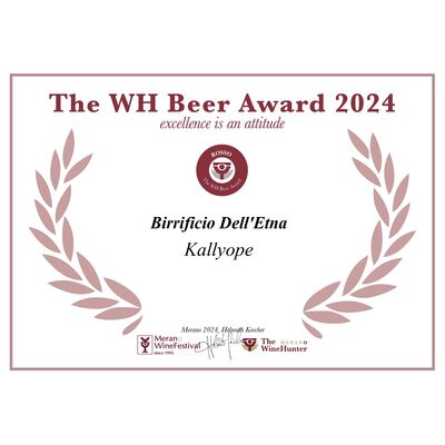 Birra artigianale KALLYOPE - BLONDE ALE con zenzero, luppoli e malti 100% da filiera agricola italiana - <b> 6 bottiglie - 75 cl </b> - BIRRIFICIO DELL' ETNA-LINEA PREMIUM