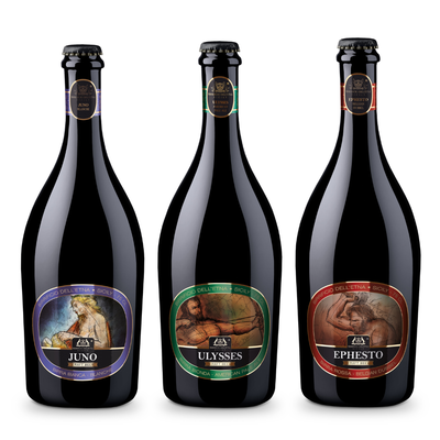 Birra artigianale - <b> 2 box tris da 3 bottiglie in confezione regalo - 75 cl </b>  - BIRRIFICIO DELL'ETNA-LINEA PREMIUM